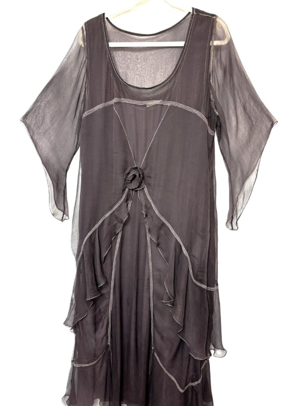 VTG Nataya Bridgerton Daisy Buchanan Style Edwardian Romantic Dress Sz XL - Picture 5 of 15